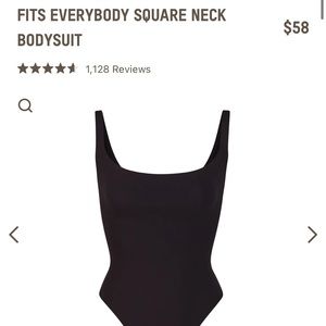 Skims Fits Everybody Square Neck Bodysuit